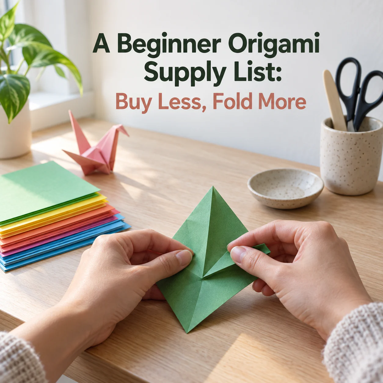 A finished paper-folding example for A Beginner Origami Supply List: Buy Less, Fold More